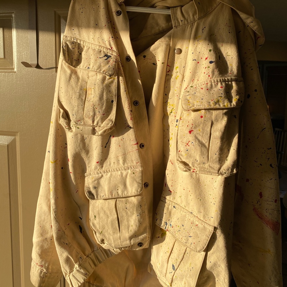 Custom Ksubi paint splatter jacket